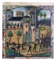 Francais 76, fol. 186v, Siege de Romorantin (1356)